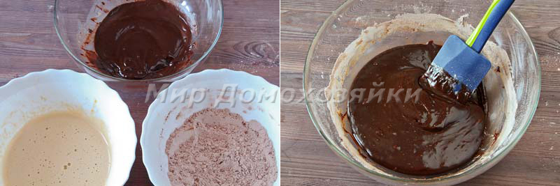 Шоколадное тесто для печенья брауни