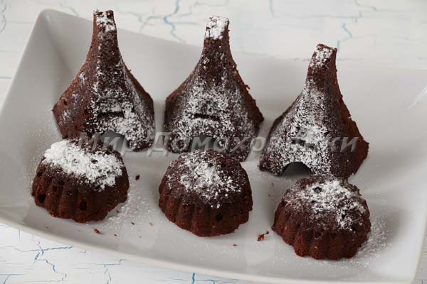 Шоколадные кексы брауни готовы