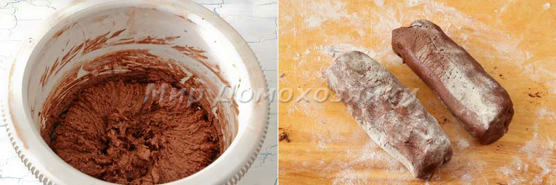 Шоколадное печенье Спиральки - шоколадное тесто